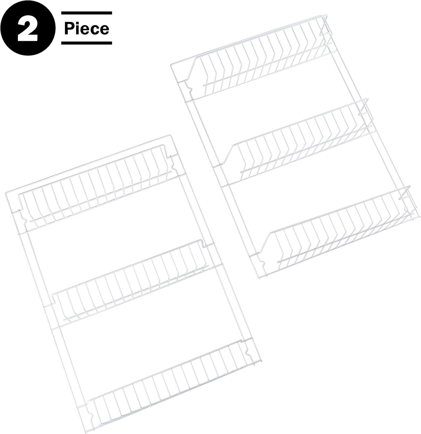 imageOver the Door Organizer 6Tier Adjustable Pantry Shelves and Rack for Kitchen Organization Organization and Storage by Lavish Home White6TIER WITH HOOKS