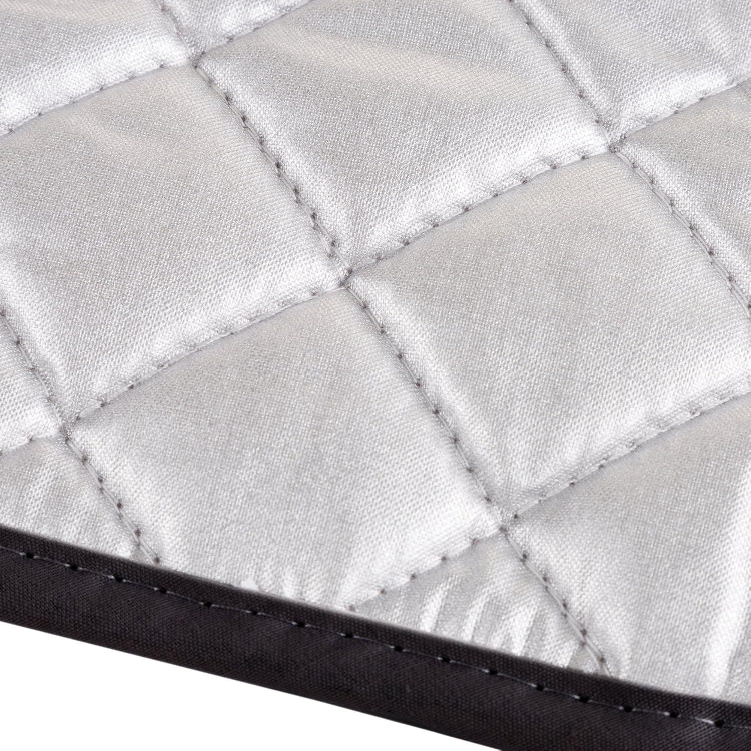 imagePot Holder Set 3 Piece Set Of Heat Resistant Quilted Cotton Pot Holders By Lavish Home SilverBlack