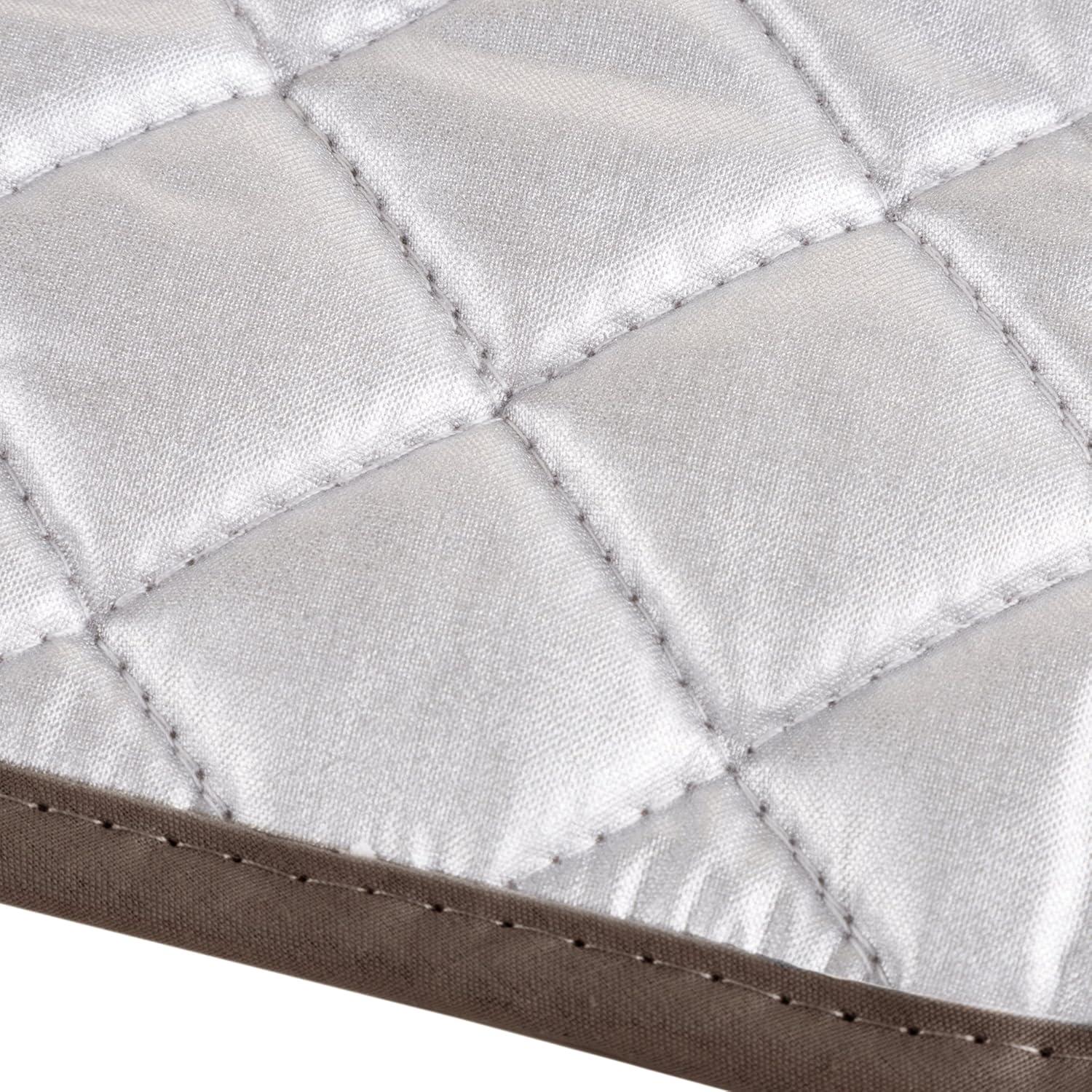 imagePot Holder Set 3 Piece Set Of Heat Resistant Quilted Cotton Pot Holders By Lavish Home SilverChocolate