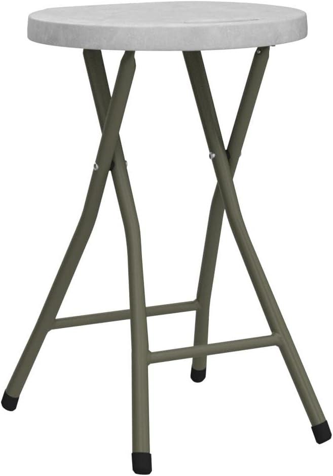 imageSet of 2 Stools 18Inch Folding Stools with 300lb Capacity for Indoor or Outdoor Use Backless Portable Chairs for Adults by Lavish Home White