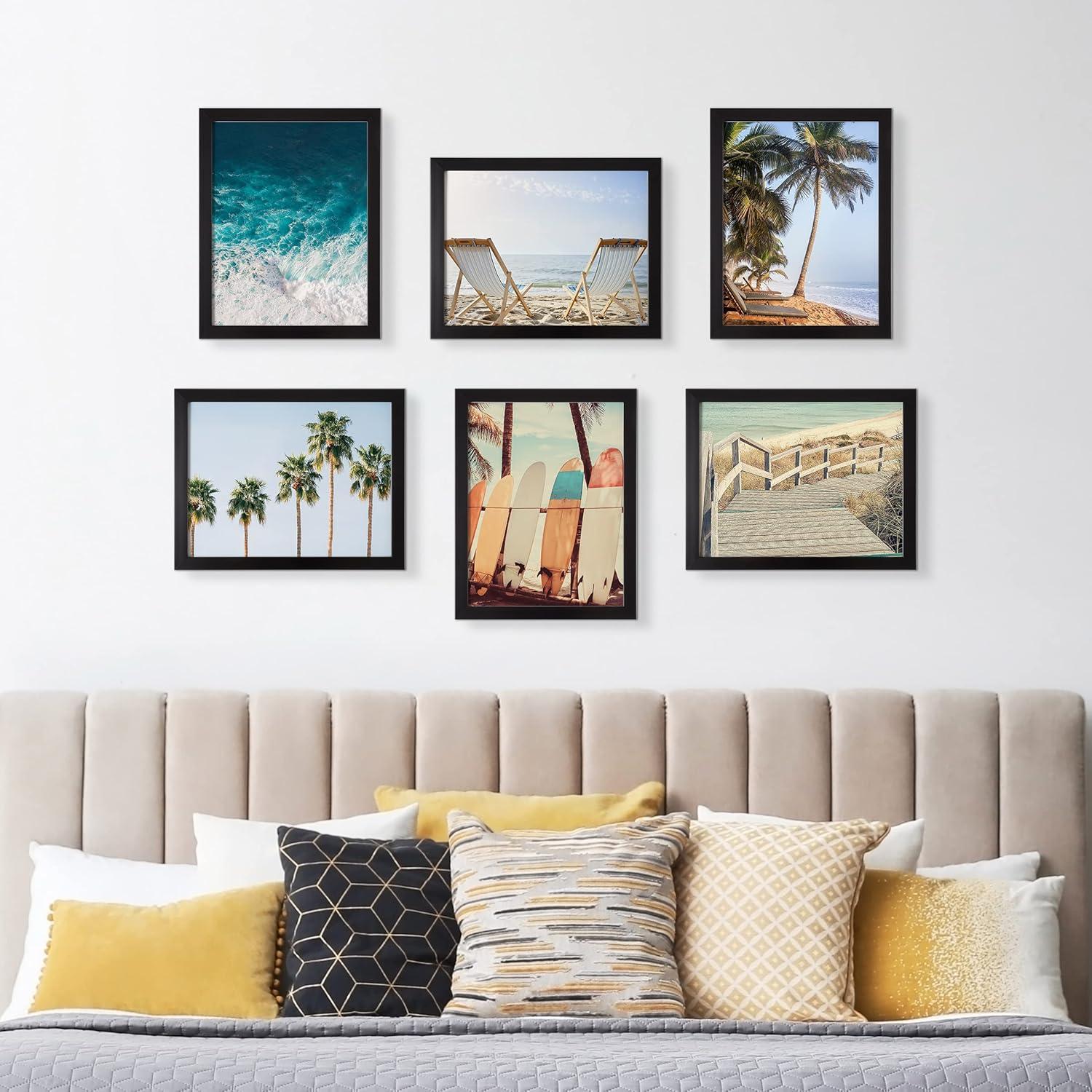 imageSet of 6 Picture Frames 11x14 Photo Frame Set with Stand and Hooks for Gallery Wall or Family Portrait Picture Wall Decor by Lavish Home Black11x14
