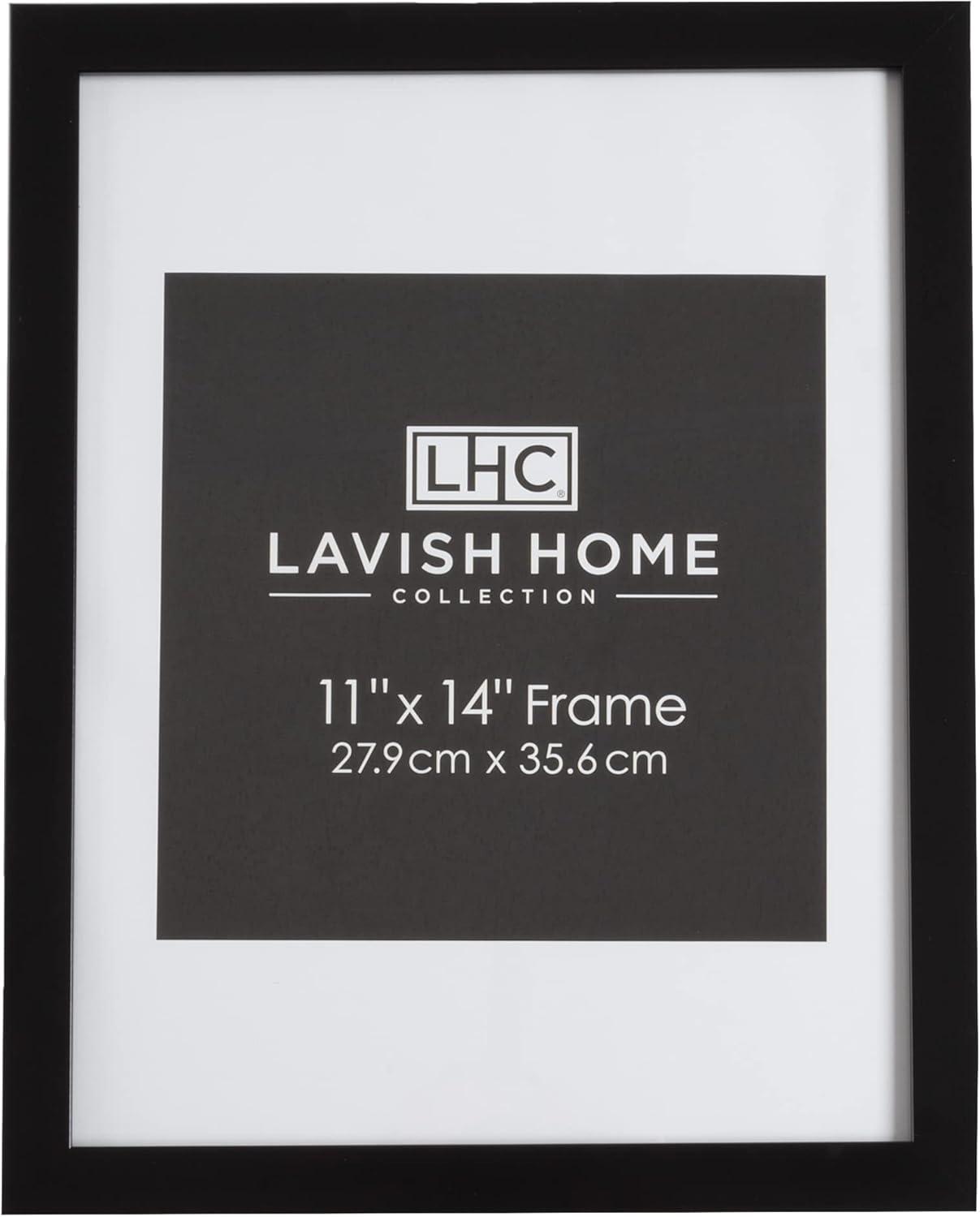 imageSet of 6 Picture Frames 11x14 Photo Frame Set with Stand and Hooks for Gallery Wall or Family Portrait Picture Wall Decor by Lavish Home Black11x14