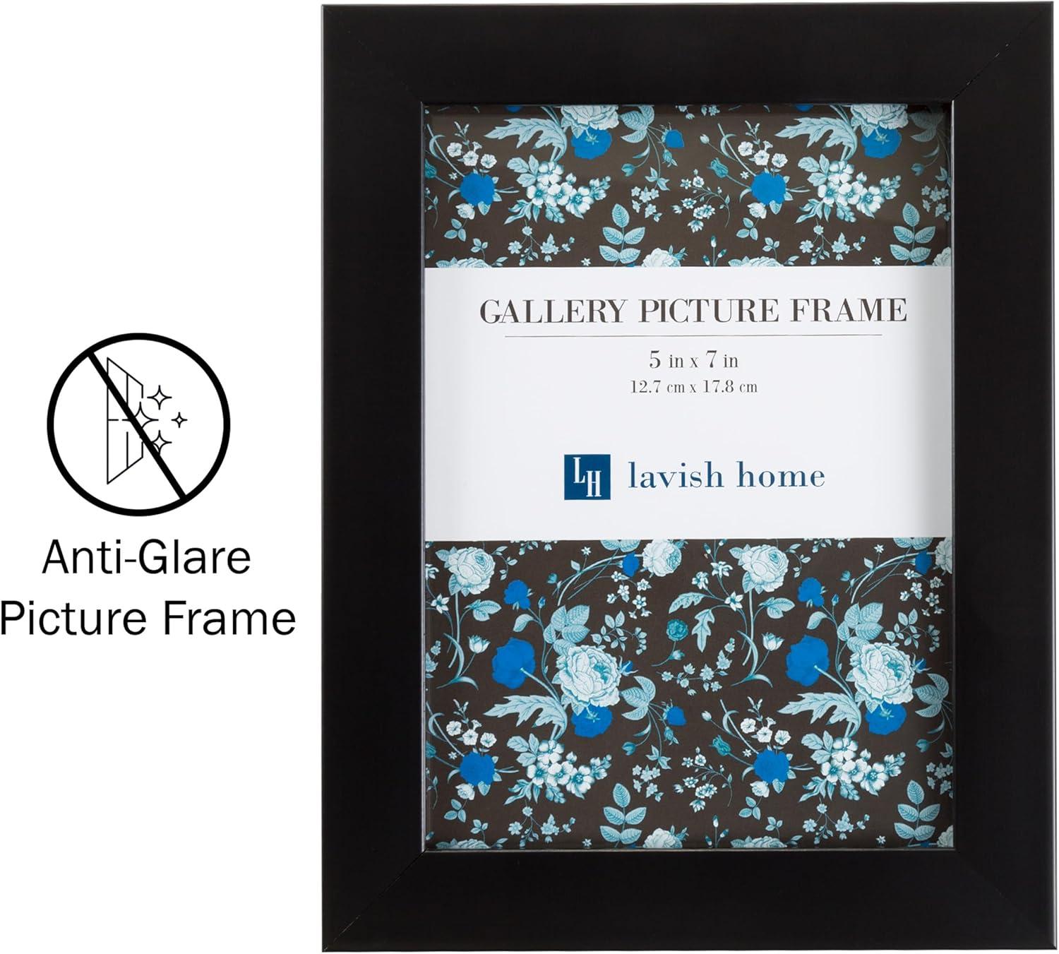 imageSet of 6 Picture Frames 11x14 Photo Frame Set with Stand and Hooks for Gallery Wall or Family Portrait Picture Wall Decor by Lavish Home Black5x7