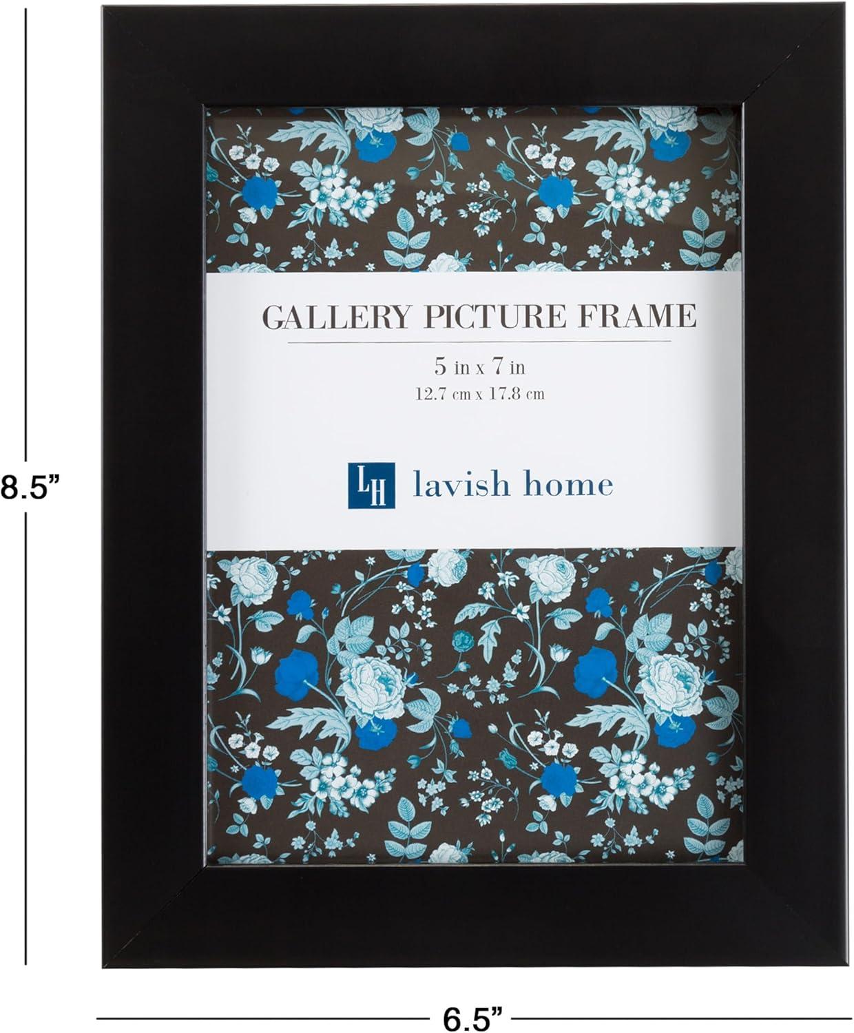 imageSet of 6 Picture Frames 11x14 Photo Frame Set with Stand and Hooks for Gallery Wall or Family Portrait Picture Wall Decor by Lavish Home Black5x7