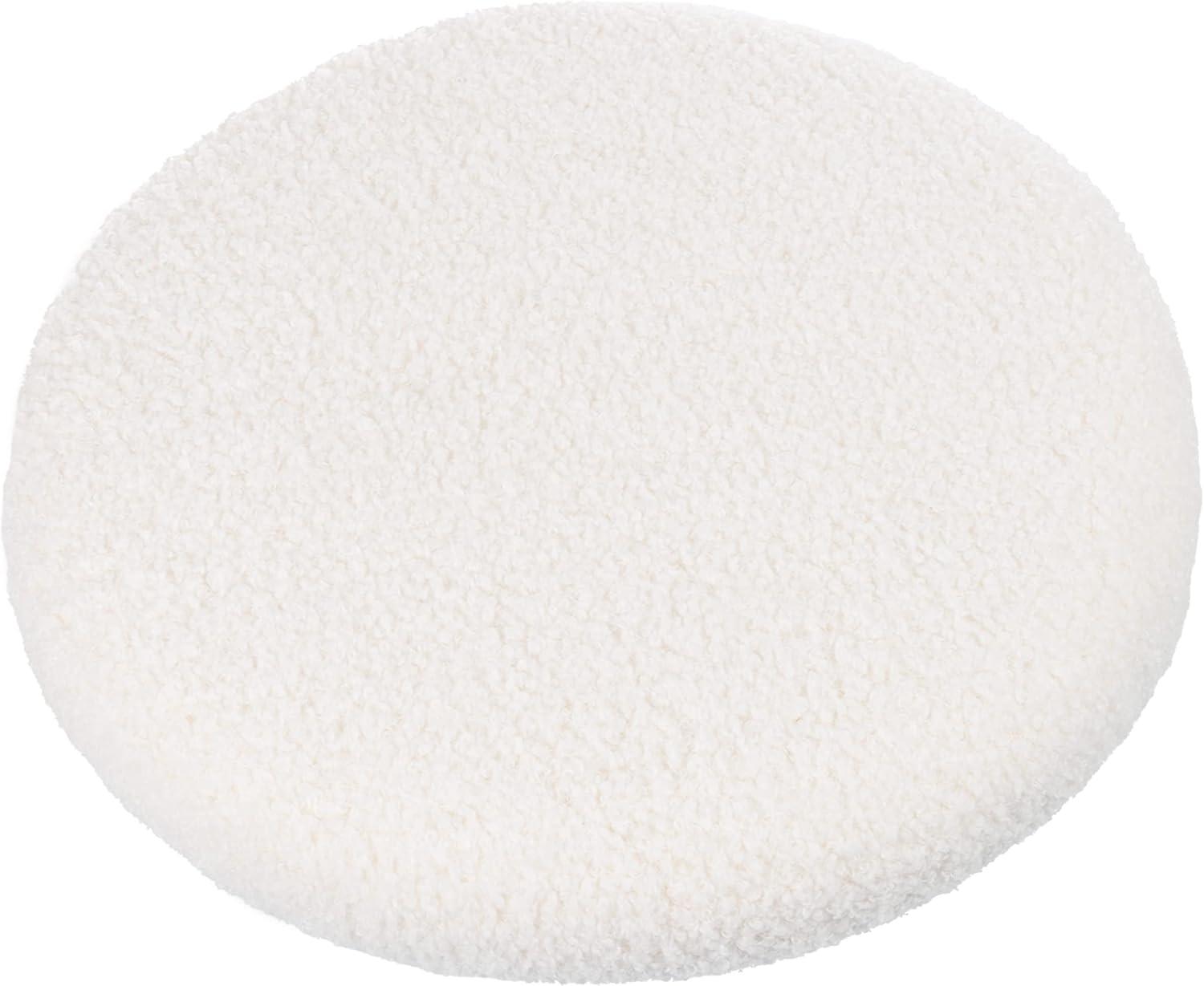imageStorage Ottoman Multipurpose Round Footrest or Storage Organizer with Removable Top for Living Room Dorm or Apartment by Lavish Home GrayWhite