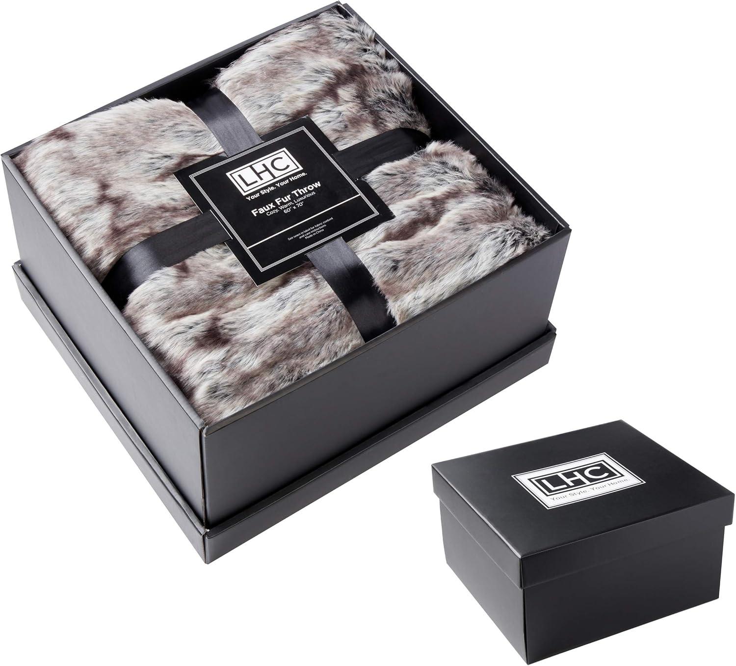 imageThrow Blanket Luxurious Soft Hypoallergenic Premium Blanket with Gift Box 60x70 by BH Striped