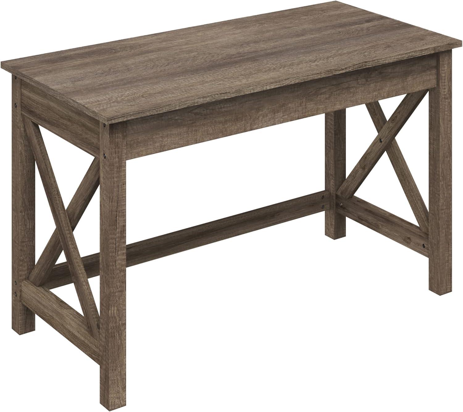 imageWriting Desk Work Desk with XPattern Legs for Office Bedroom Computer or Craft Table Home Office Desks by Lavish Home Tan Wood FinishLight Tan Woodgrain