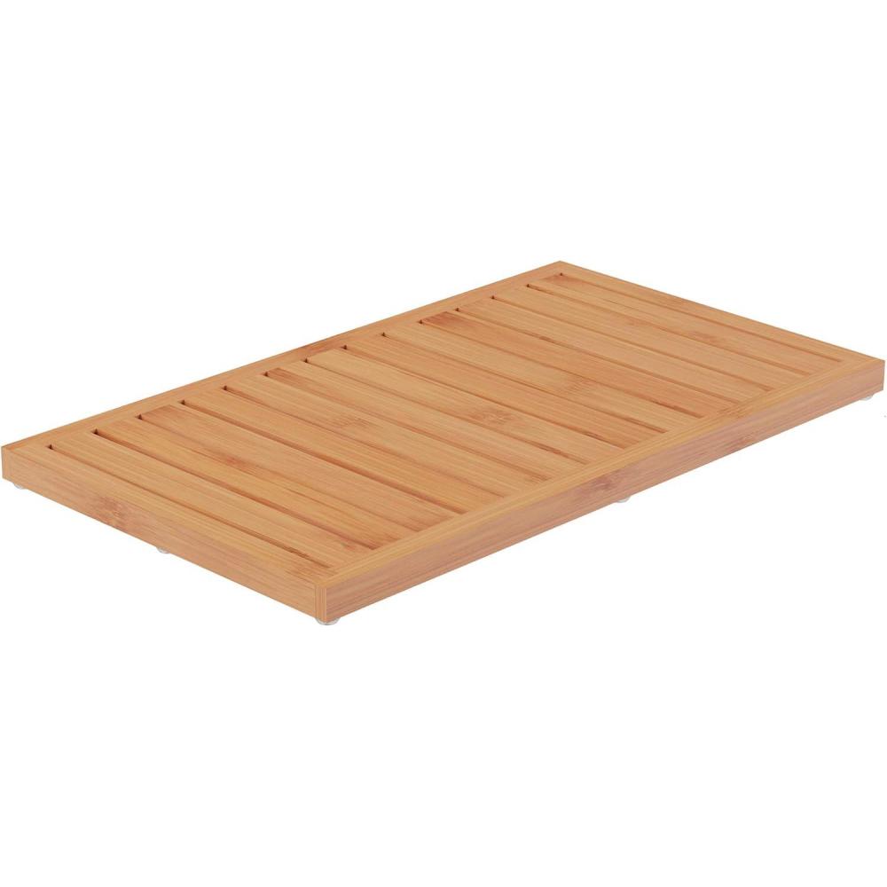 imageBamboo Bath MatEcoFriendly Natural Wooden NonSlip Slatted Design Mat for Indoor and Outdoor Bathtub Shower Sauna Pool or Hot Tub by Lavish Home