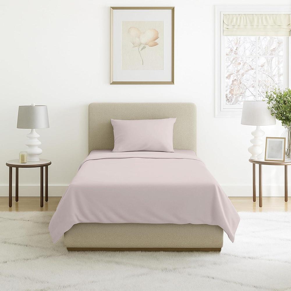 imageBrushed Microfiber Sheet Set3 Piece Bed LinensFitted ampamp Flat Sheets Plus PillowcaseWrinkle Stain ampamp Fade Resistant by Lavish Home Twin XL Beige