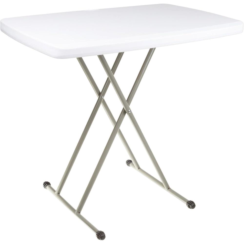imageFolding Table Lightweight Portable Folding Desk Small Plastic Table for Camping Playing Cards and Crafting by Lavish Home WhiteWhite