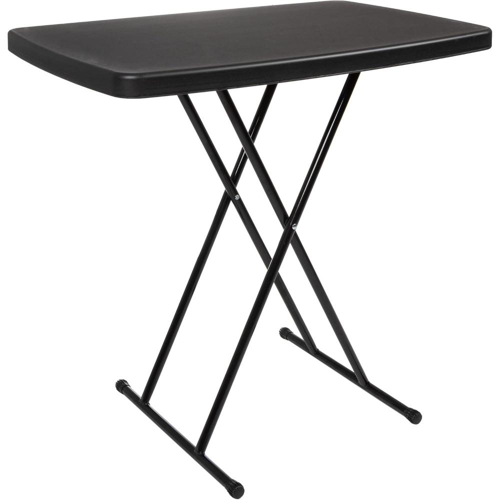 imageFolding Table Lightweight Portable Folding Desk Small Plastic Table for TV Tray Playing Cards and Craft Room by Lavish Home WhiteBlack