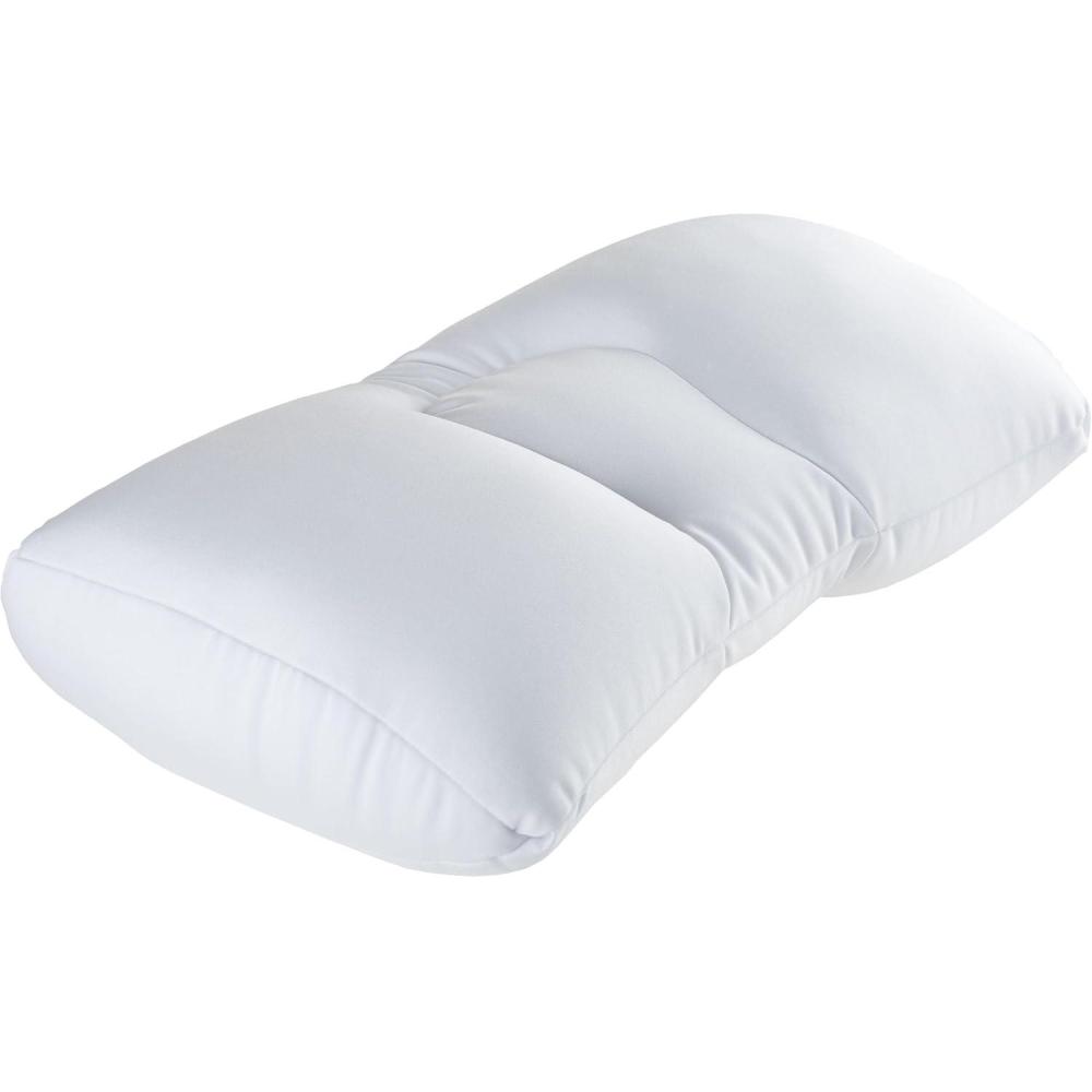imageLavish Home Microbead Pillow  Moldable and Temperature Regulating Cushion Ergonomic Pillow  Head Neck and Shoulders Comfort for Restful Sleep and Travel  White