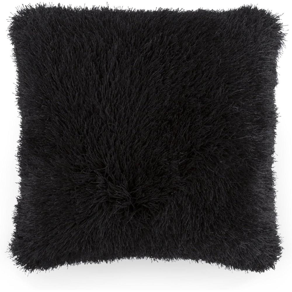 imageLavish Home Oversized Floor or Throw Pillow Square Luxury Plush Shag Faux Fur Glam Decor Cushion for Bedroom Living Room or Dorm MochaBlack