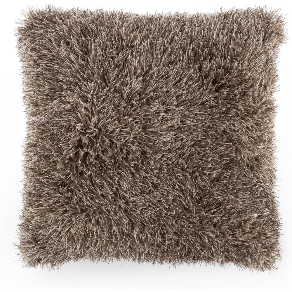 imageLavish Home Oversized Floor or Throw Pillow Square Luxury Plush Shag Faux Fur Glam Decor Cushion for Bedroom Living Room or Dorm MochaMocha