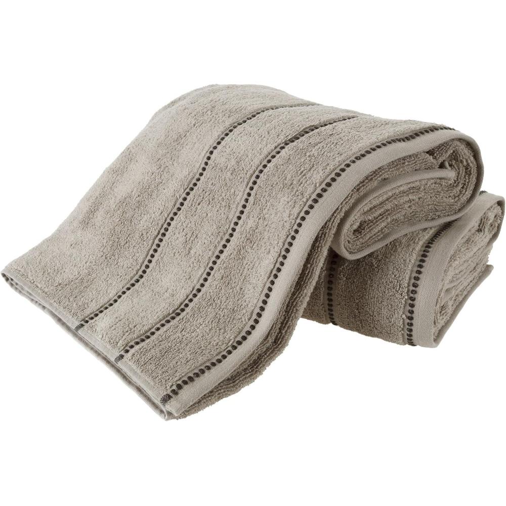imageLuxury Cotton Towel Set 2 Piece Bath Sheet Set Made From 100 Zero Twist Cotton Quick Dry Soft and Absorbent By Lavish Home Eggplant  WhiteTaupe and Black