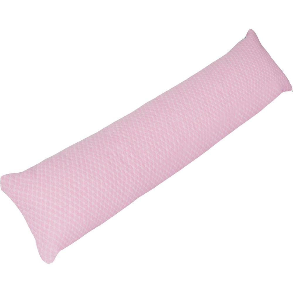 imageMemory Foam Body Pillow for Side Sleepers Back Pain Pregnant Women Aching Legs and Knees Hypoallergenic Zippered Protector by Lavish Home PinkPink