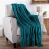 imageChenille Throw Blanket For Couch Home Dcor Bed Sofa ampamp ChairOversized 60 x 70 Lightweight 5 Fringe UltraSoft ampamp Shiny in Lagoon Teal by Bedford HomeLagoon Teal