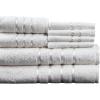 imageLavish Home 8 Piece 100 Cotton Plush Bath Towel Set  White