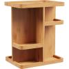 imageMakeup Organizer  Rotating EcoFriendly Compact Modern Bamboo Skincare Cosmetic and Vanity Carousel for Bedroom Bathroom and Dorm by Lavish Home