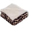 imageSherpa Fleece Throw Blanket  50x60Inch MachineWashable Reversible Throw  Fluffy Blankets for Couch Chair or Bed by Lavish Home LeopardGiraffe
