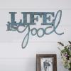 imageWall Art  Life is Good Decorative Metal Wall Sign  3D Word Art Home Dcor for Modern Rustic or Vintage Farmhouse Styles by Lavish Home