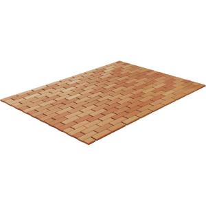 Bamboo Bath Mat Set ? 2-Pack Non-Slip Wooden Bath Mats with Roll Up Lattice Design ? for Indoor/Outdoor Bathtub, Shower, Sauna, Hot Tub by Lavish Home(1-Pack)