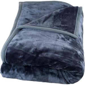 Bedford Home Faux Fur Throw Blanket – Oversized 91×81 Machine-Washable Bedding – Mink-Style 7.8lb Heavy Blanket for Bed or Sofa (Beige)(Gray)