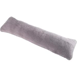 Body Pillow Cover. Sherpa with side zipper by Lavish Home – 18 ”x52″ (Grey)