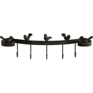Decorative Bird on Tree Branch Hook-Cast Iron Shabby Chic Rustic Wall Mount Hooks for Coats, Towels, Hats, Scarves, Jewelry, and More by Lavish Home(Ribbon)