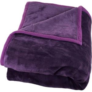 Faux Fur Throw Blanket – Oversized 91×81 Machine-Washable Bedding – Mink-Style 7.8lb Heavy Blanket for Bed or Sofa by Lavish Home (Purple)