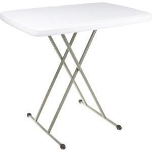 Folding Table – Lightweight Portable Folding Desk – Small Plastic Table for Camping, Playing Cards, and Crafting by Lavish Home (White)(White)
