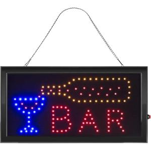 LED Bar Sign – Neon Electric Display Sign with Animation and Energy Efficient LEDs for Homes, Businesses, and Events by Lavish Home(Bar)