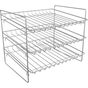 Lavish Home Canned Food Organizer, Chrome Plated Iron, Holds up to 36 Cans