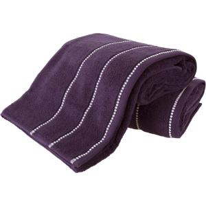 Luxury Cotton Towel Set- 2 Piece Bath Sheet Set Made From 100% Zero Twist Cotton- Quick Dry, Soft and Absorbent By Bedford Home (Seafoam / Black)(Eggplant and Black)