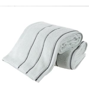 Luxury Cotton Towel Set- 2 Piece Bath Sheet Set Made From 100% Zero Twist Cotton- Quick Dry, Soft and Absorbent By Lavish Home (Eggplant / White)(Seafoam and Black)