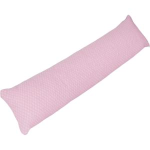 Memory Foam Body Pillow- for Side Sleepers, Back Pain, Pregnant Women, Aching Legs and Knees, Hypoallergenic Zippered Protector by Lavish Home (Pink)(Pink)