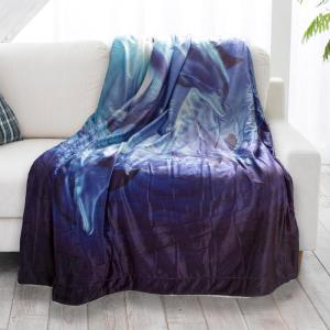 Sherpa Fleece Throw Blanket- Ocean Dolphin Print Pattern, Lightweight Hypoallergenic Bed Couch Soft Plush Blanket for Adults and Kids by Lavish Home