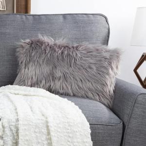 “Lavish Home 80-PFS-6 Pillow, 12″”x20″”(Gray)