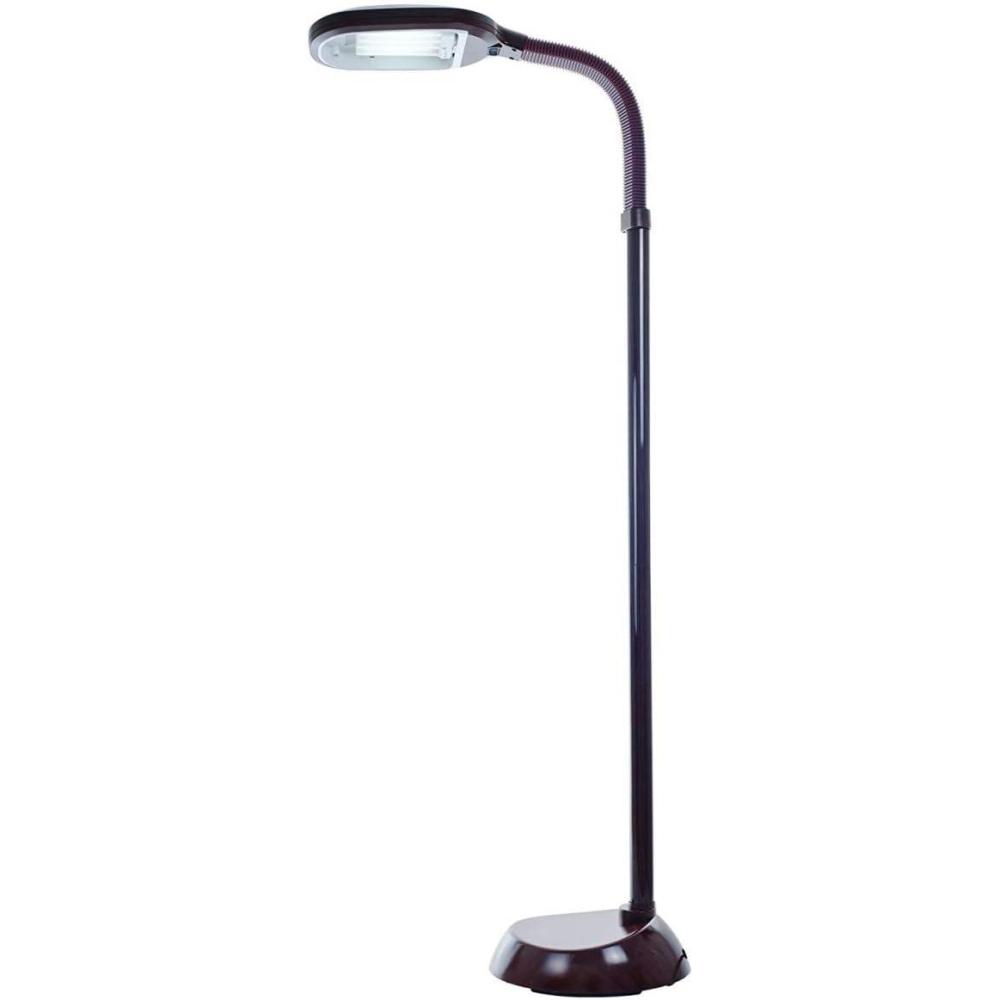 imageBedford Home Floor Lamp Full Spectrum Natural Sunlight Lamp with Bendable Neck Reading Craft Studying and Esthetician Light BeigeWood Grain