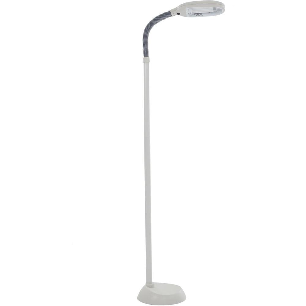 imageLavish Home Floor Lamp Full Spectrum Natural Sunlight Lamp with Bendable Neck Reading Craft Studying and Esthetician Light Beige