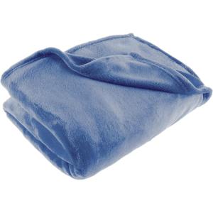 Flannel Fleece Throw Blanket- For Couch, Home Décor, Bed, Sofa & Chair- Oversized 60” x 70”- Lightweight, Soft & Plush Microfiber in Desert Tan by Bedford Home, Infinity Blue