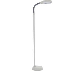 Lavish Home Floor Lamp – Full Spectrum Natural Sunlight Lamp with Bendable Neck – Reading, Craft, Studying, and Esthetician Light (Beige)