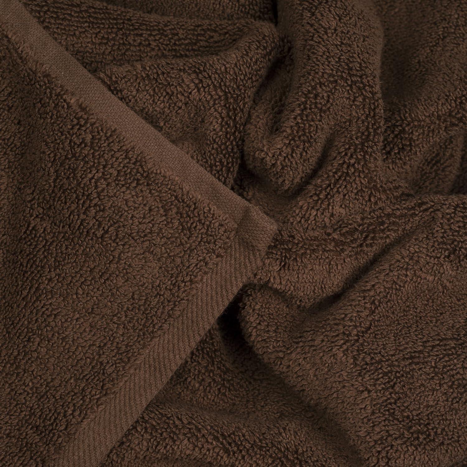 image100 Percent Cotton Towel Set Zero Twist Soft and Absorbent 6 Piece Set With 2 Bath Towels 2 Hand Towels and 2 Washcloths Chocolate By Lavish HomeChocolate
