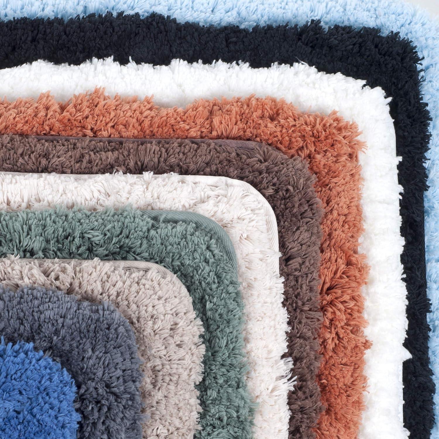 image3Piece Bathroom Rug Set NonSlip Bath Mat Set with Bath Rug Contour Mat and Toilet Lid Cover Machine Washable Mats by Lavish Home BlackBlack