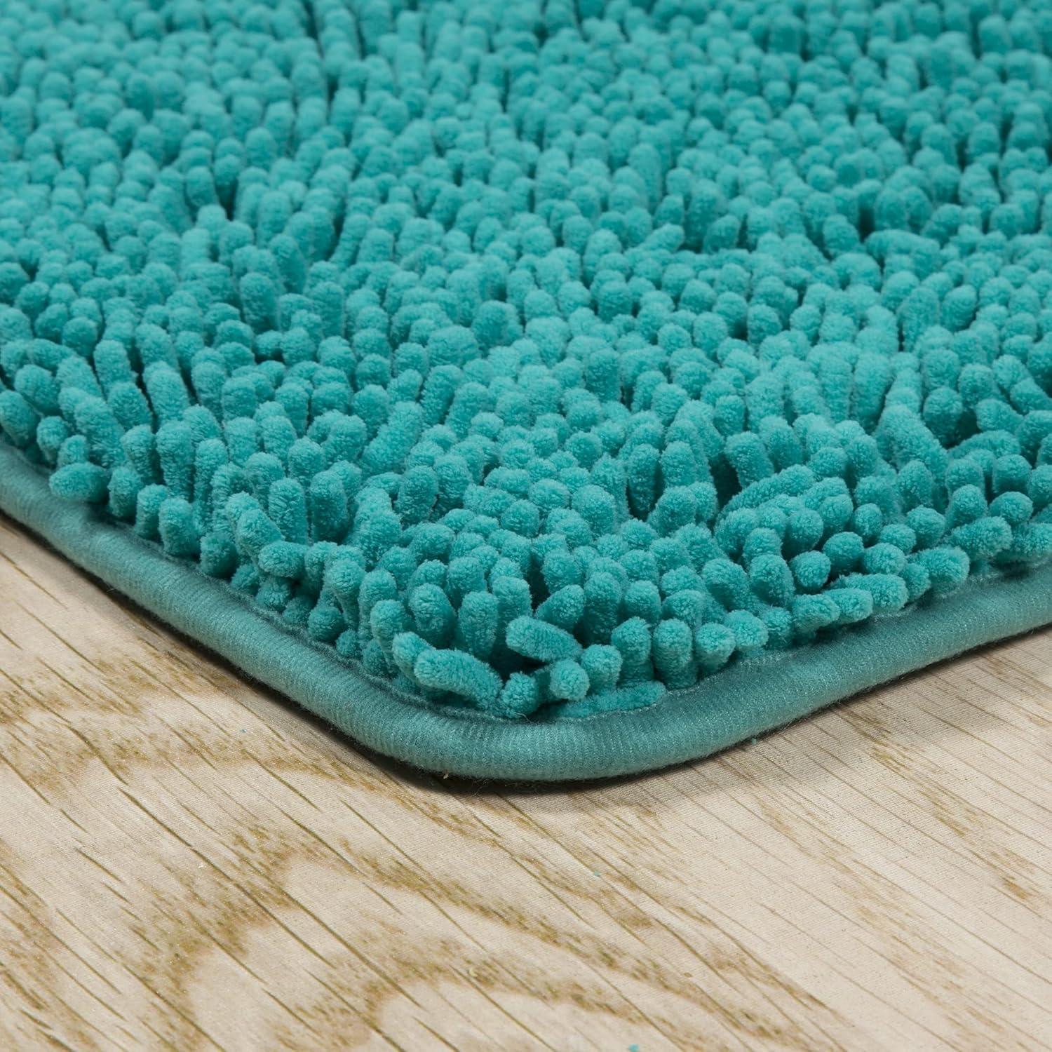 imageLavish Home 2 Piece Memory Foam Shag Bath Mat Seafoam