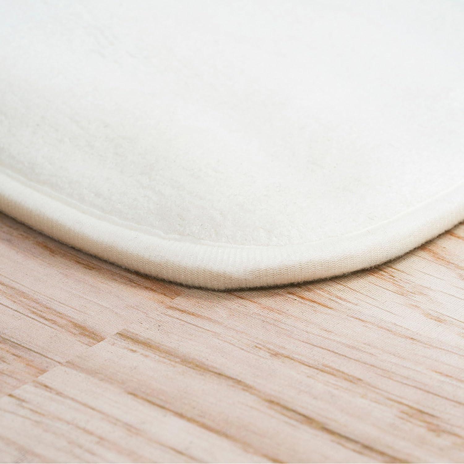 imageLavish Home 2Piece Memory Foam Bath Mat Set OffWhiteWhite