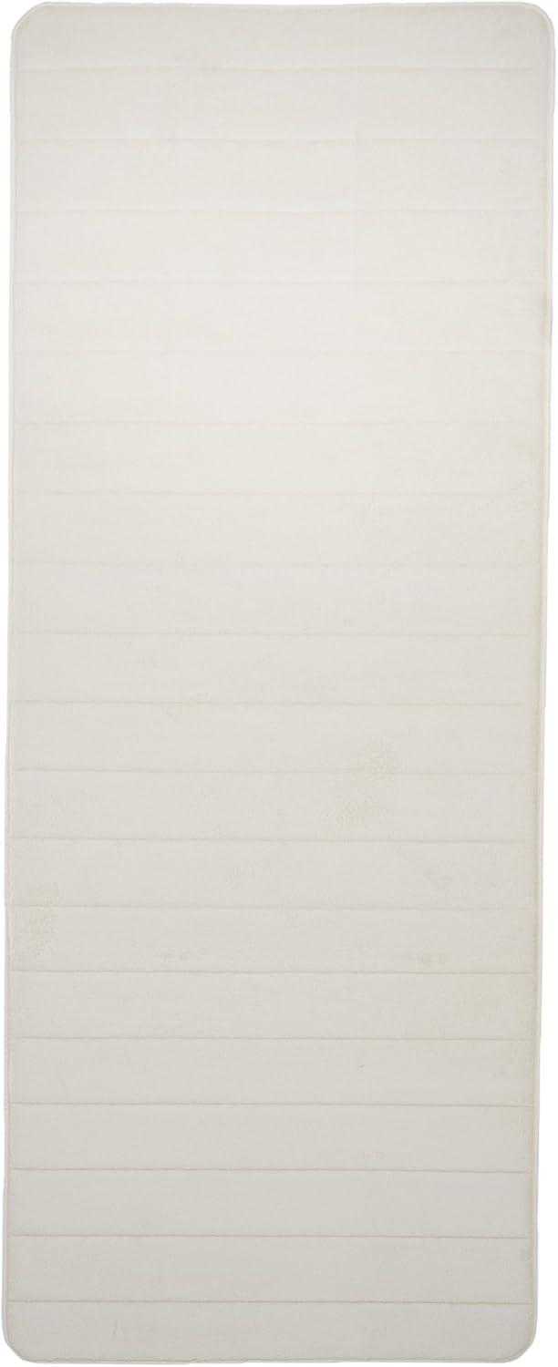 imageLavish Home Oversized Bathroom Rug ExtraLong Memory Foam Bath Mat with Nonslip Backing Absorbent Runner for The Shower Tub or Sink White