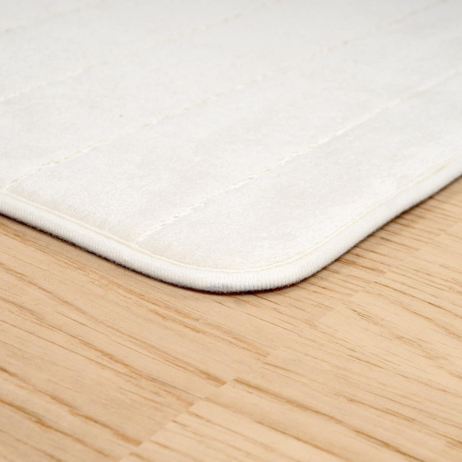imageLavish Home Oversized Bathroom Rug ExtraLong Memory Foam Bath Mat with Nonslip Backing Absorbent Runner for The Shower Tub or Sink White