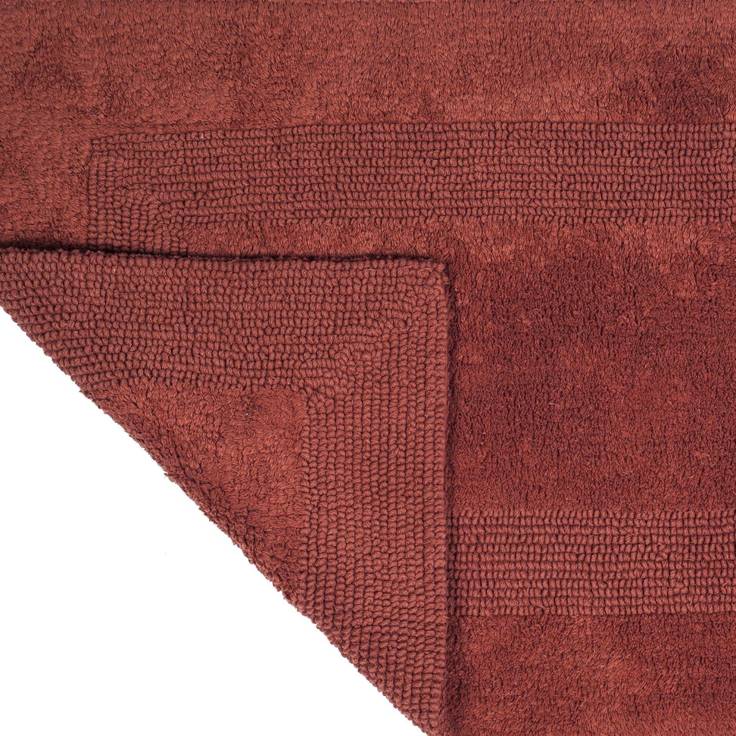 imageLavish Home Reversible Long Bath Mat 60x24Inch Plush Cotton Bathroom Runner Machine Washable Bath Mats for Bathroom Kitchen or Laundry Room BlueBrick