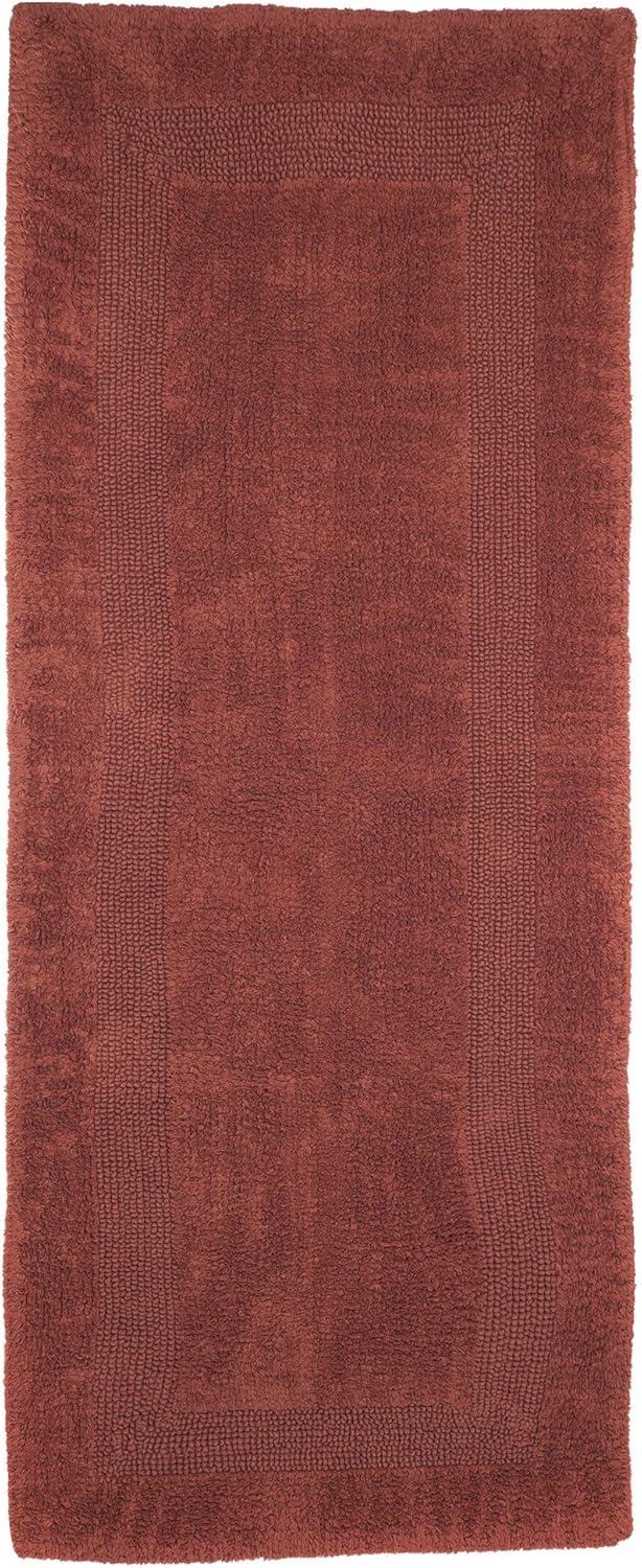 imageLavish Home Reversible Long Bath Mat 60x24Inch Plush Cotton Bathroom Runner Machine Washable Bath Mats for Bathroom Kitchen or Laundry Room BlueBrick